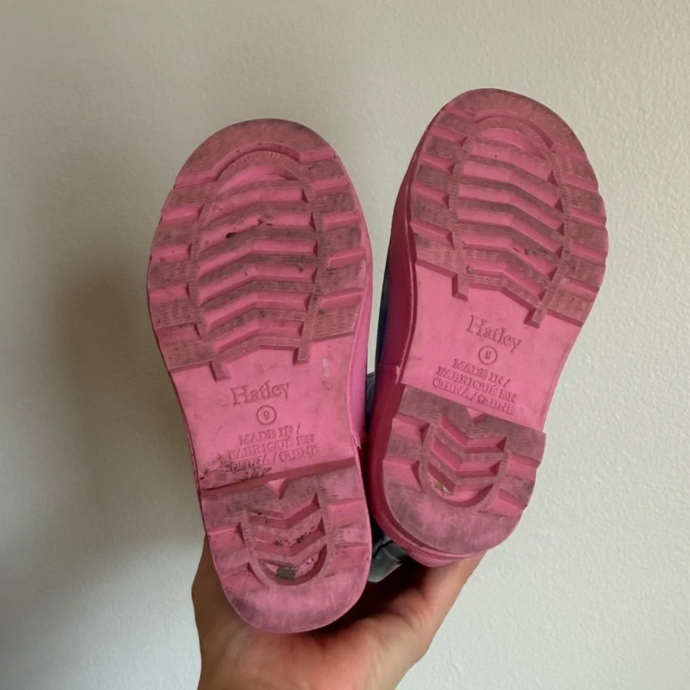 Hatley Kids Starry Blue and Pink Rain Boots